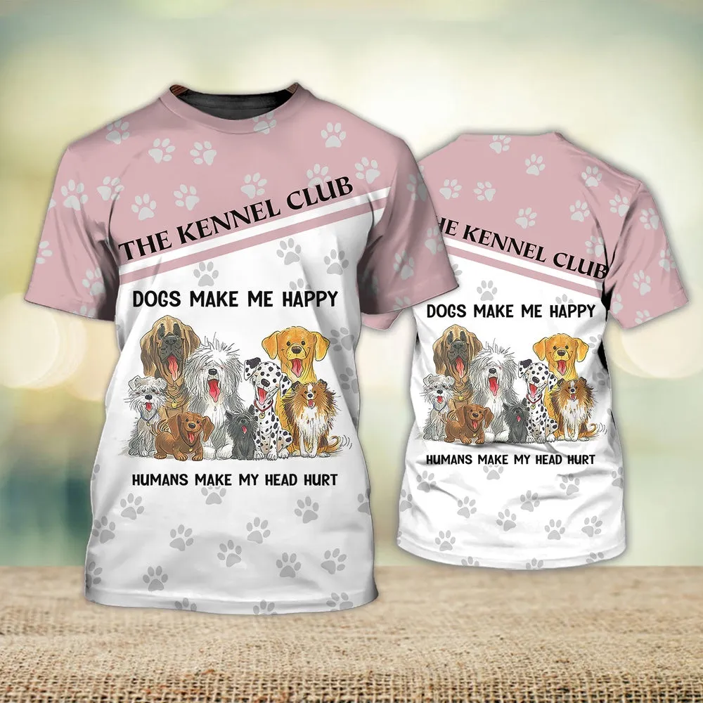 3D Dog T Shirts, Kennel Club World Dog Show All Over Print T-Shirt, Gift For Pet Loves