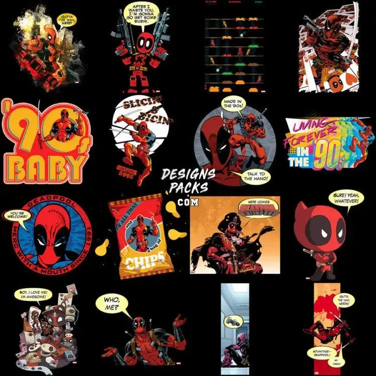 75 Dead Superhero Comics Movie Designs Bundle PNG