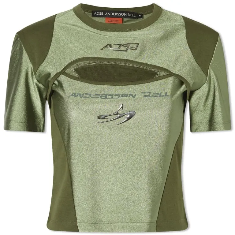 Andersson Bell Cut-Out Racing T-Shirt, Green