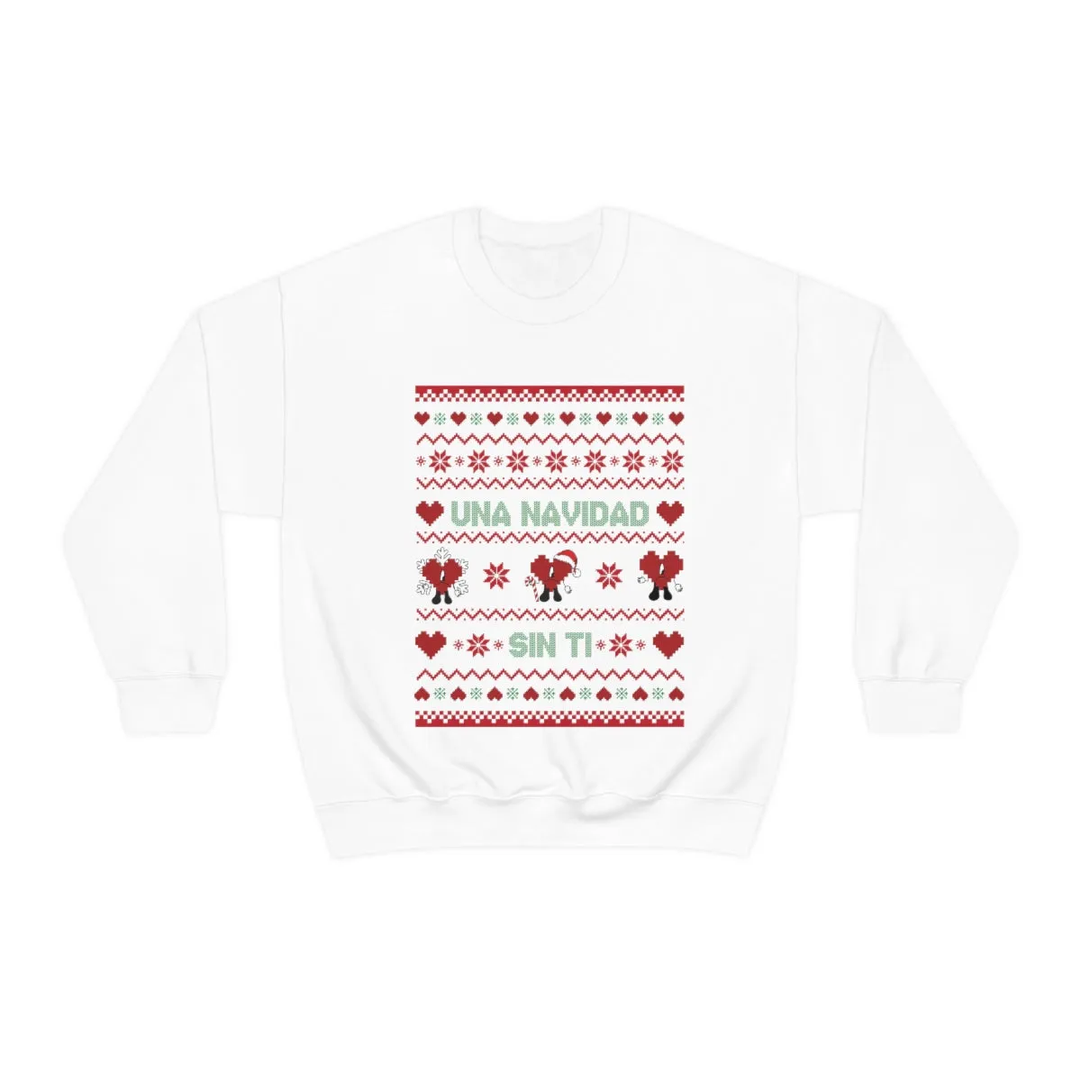 Bad Bunny Christmas Sweatshirt, Retro Vintage Bad Bunny Shirt, Una Navidad Sin Ti Sweatshirt, Pop Music lover Gift,Bad Bunny Xmas Gifts Tees