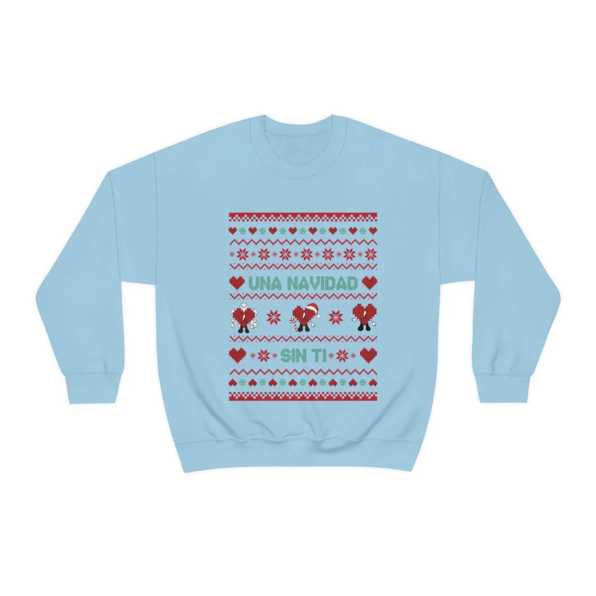 Bad Bunny Christmas Sweatshirt, Retro Vintage Bad Bunny Shirt, Una Navidad Sin Ti Sweatshirt, Pop Music lover Gift,Bad Bunny Xmas Gifts Tees