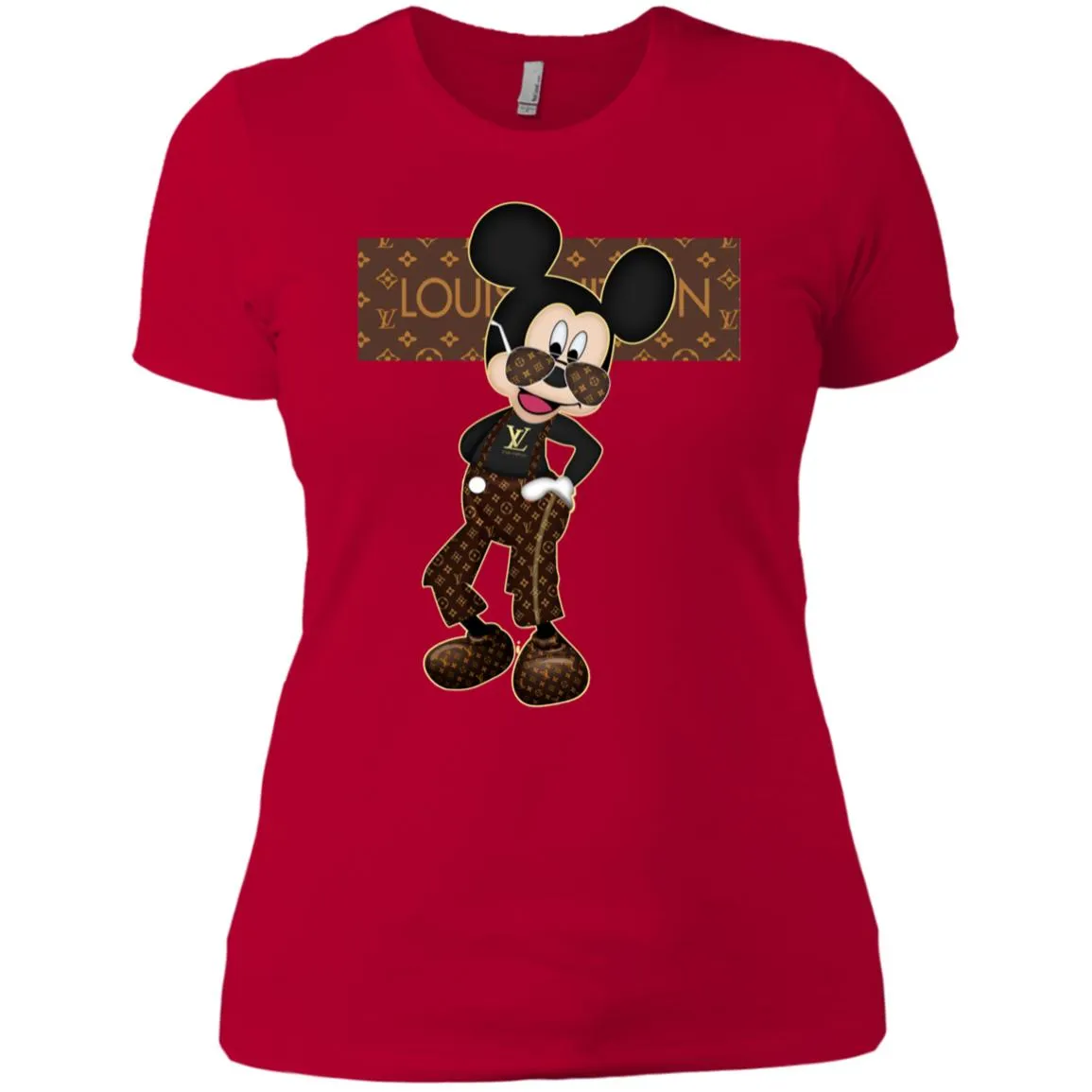 Best Louis Vuitton Mickey Fashion T-shirt Women Cotton T-Shirt