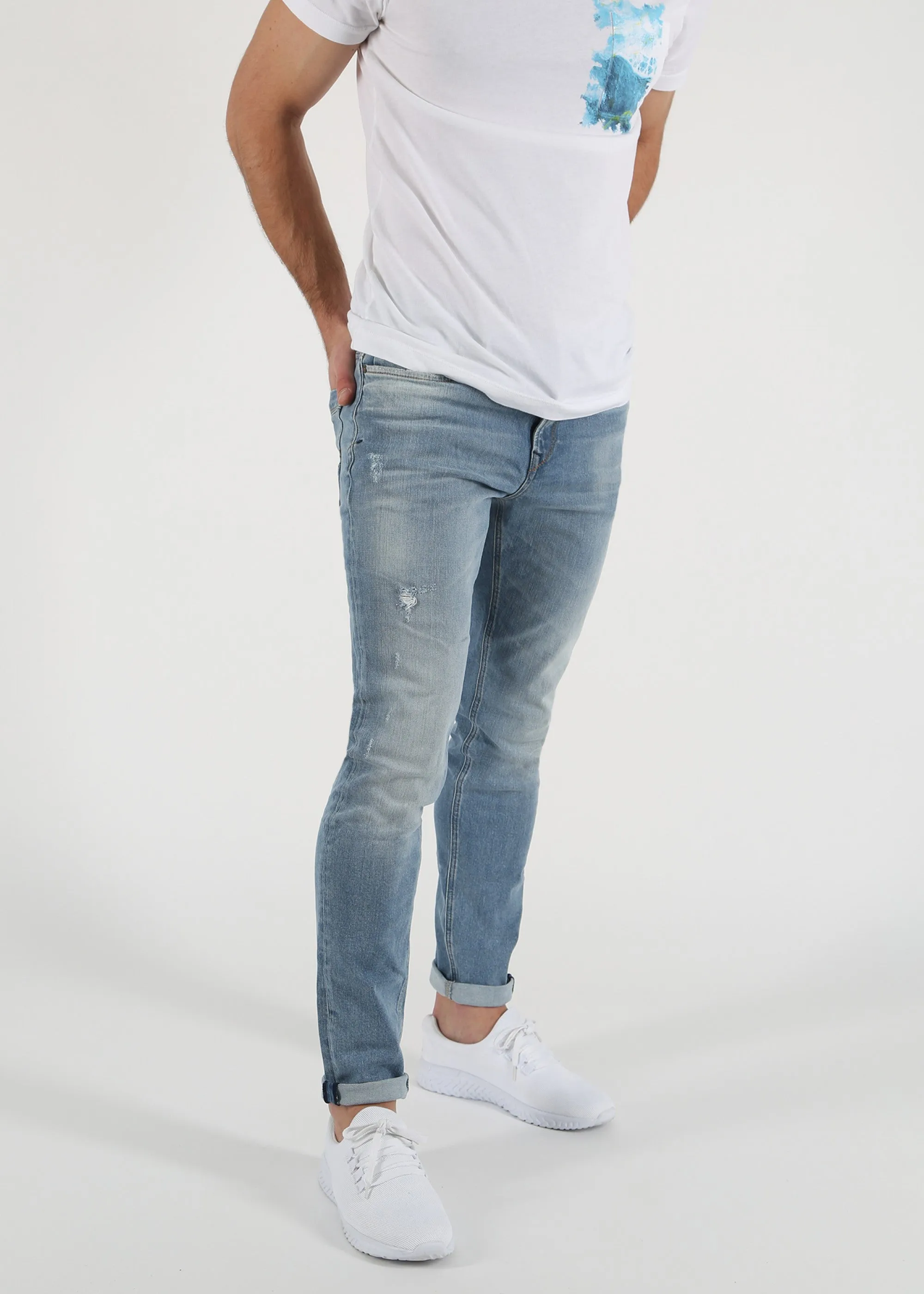 Blauwe jogging jeans | M.O.D. Marcel slim fit vermont blue