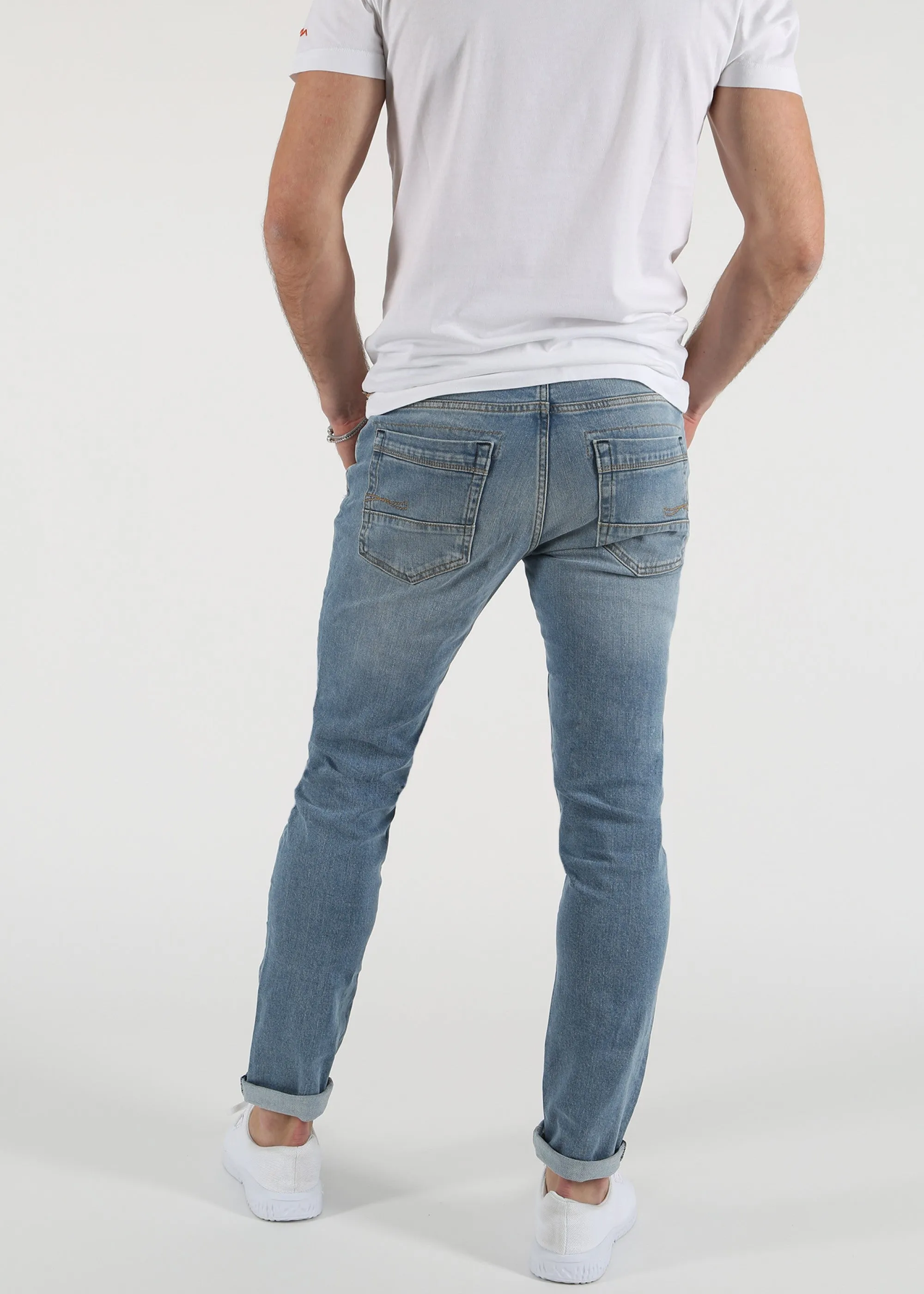 Blauwe jogging jeans | M.O.D. Marcel slim fit vermont blue