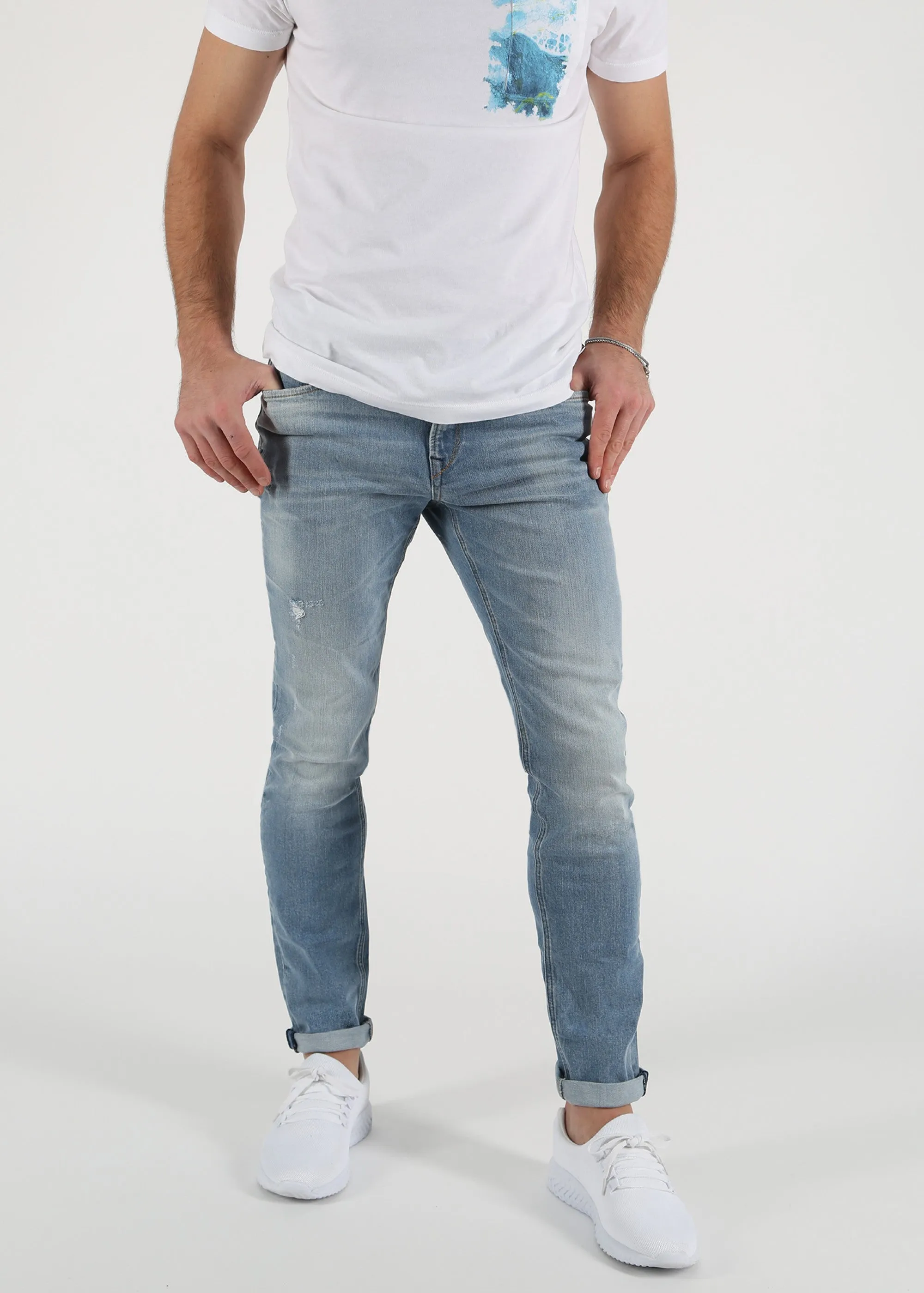 Blauwe jogging jeans | M.O.D. Marcel slim fit vermont blue