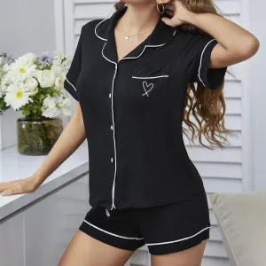 Cardigan Short Sleeved Pajama Home Suit