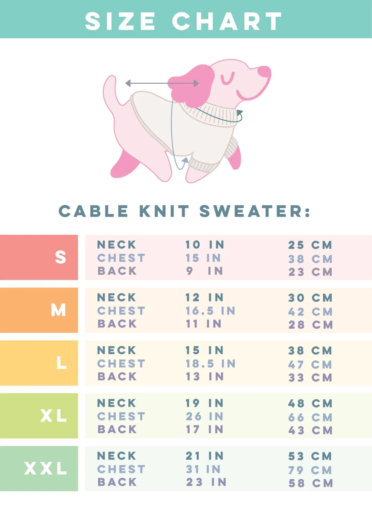 Dog Cable Knit Sweater - Pastel