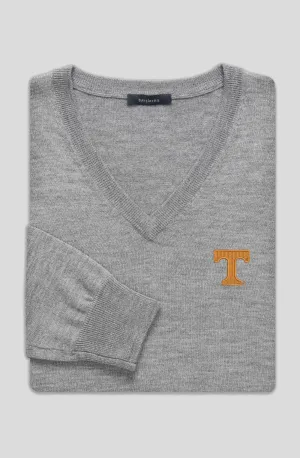 Extra Fine Merino V-Neck Sweater - University of Tennessee