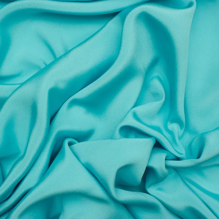 Glacier Blue Silk Marocain Crêpe