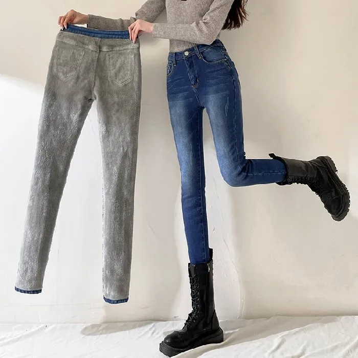 High Waist Jeans Women's All-match High Elastic Slim Fit