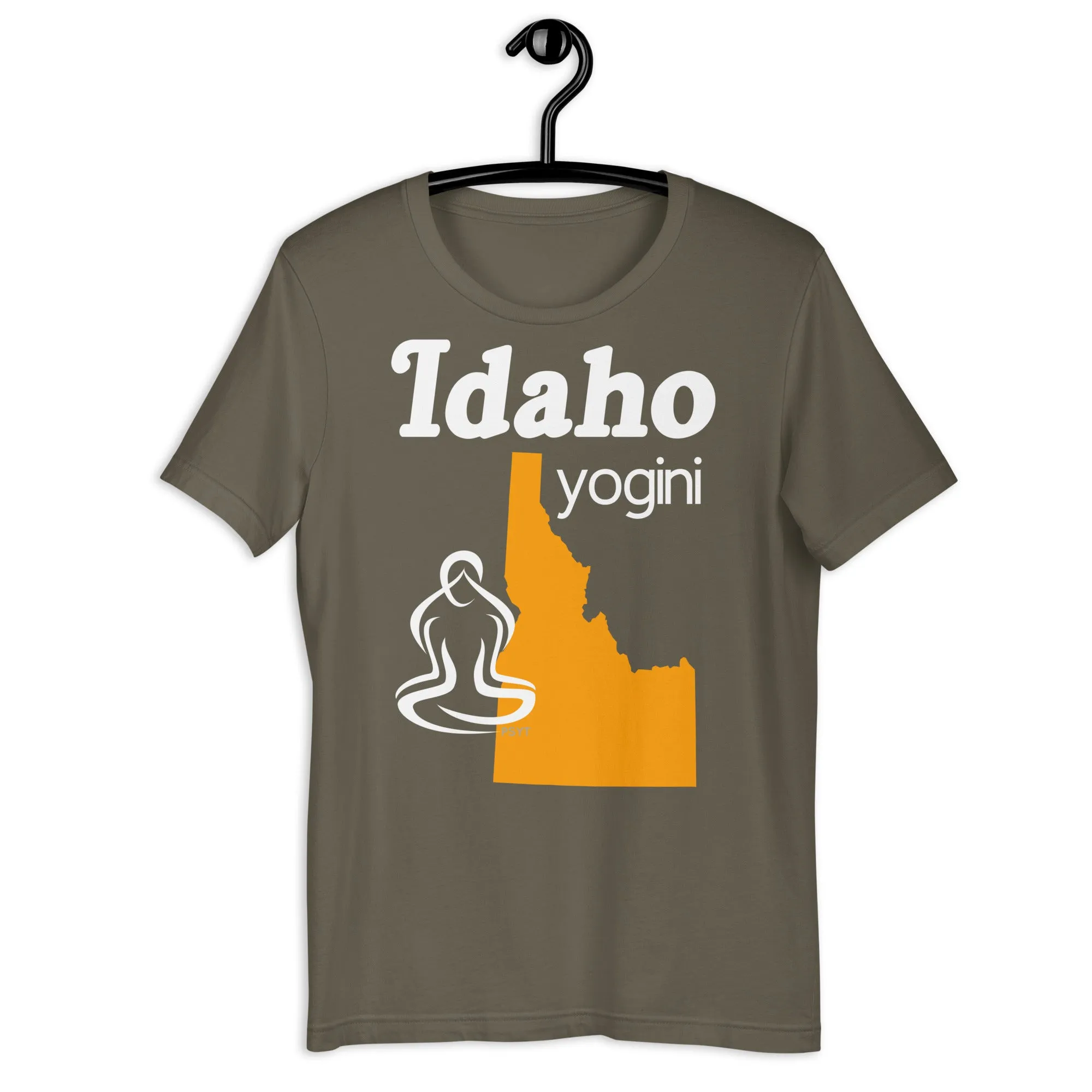 Idaho Map Yogini Dark Shirt