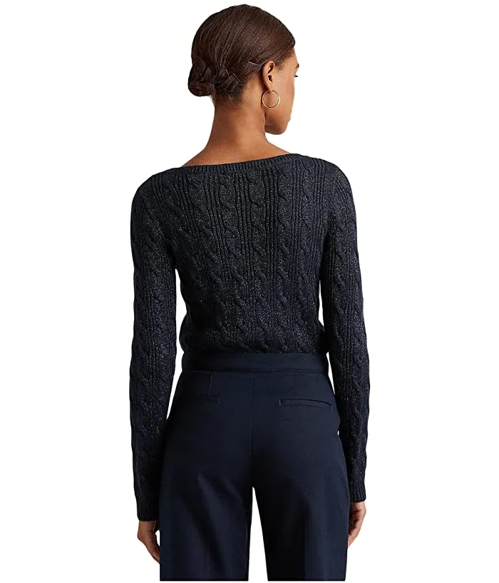 Lauren Ralph Lauren Cable-Knit Cotton-Blend Boatneck Sweater