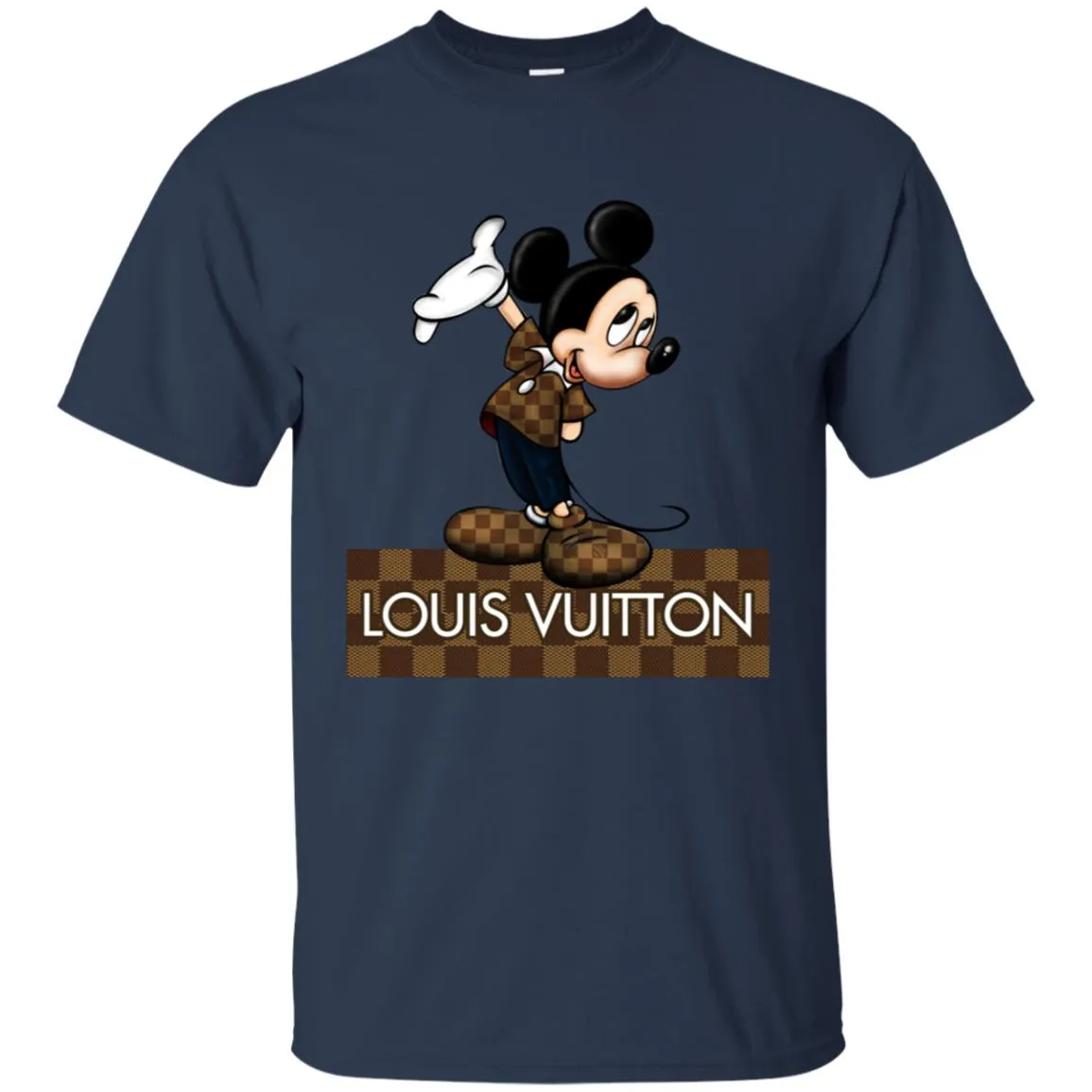 Louis Vuitton Mickey T-shirt Men Cotton T-Shirt