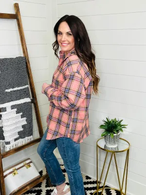 Love Lindsey Pink Plaid Button Up