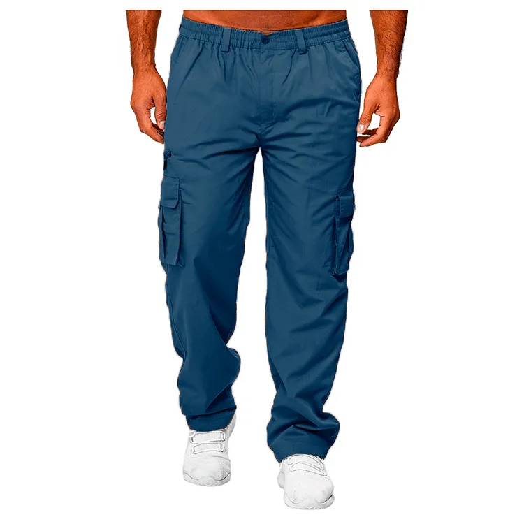 Men's Casual Multi-pocket Loose Straight Cargo Pants