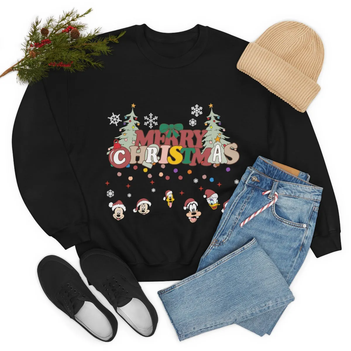 Mickey Merry Christmas Unisex Heavy Blend™ Crewneck Sweatshirt