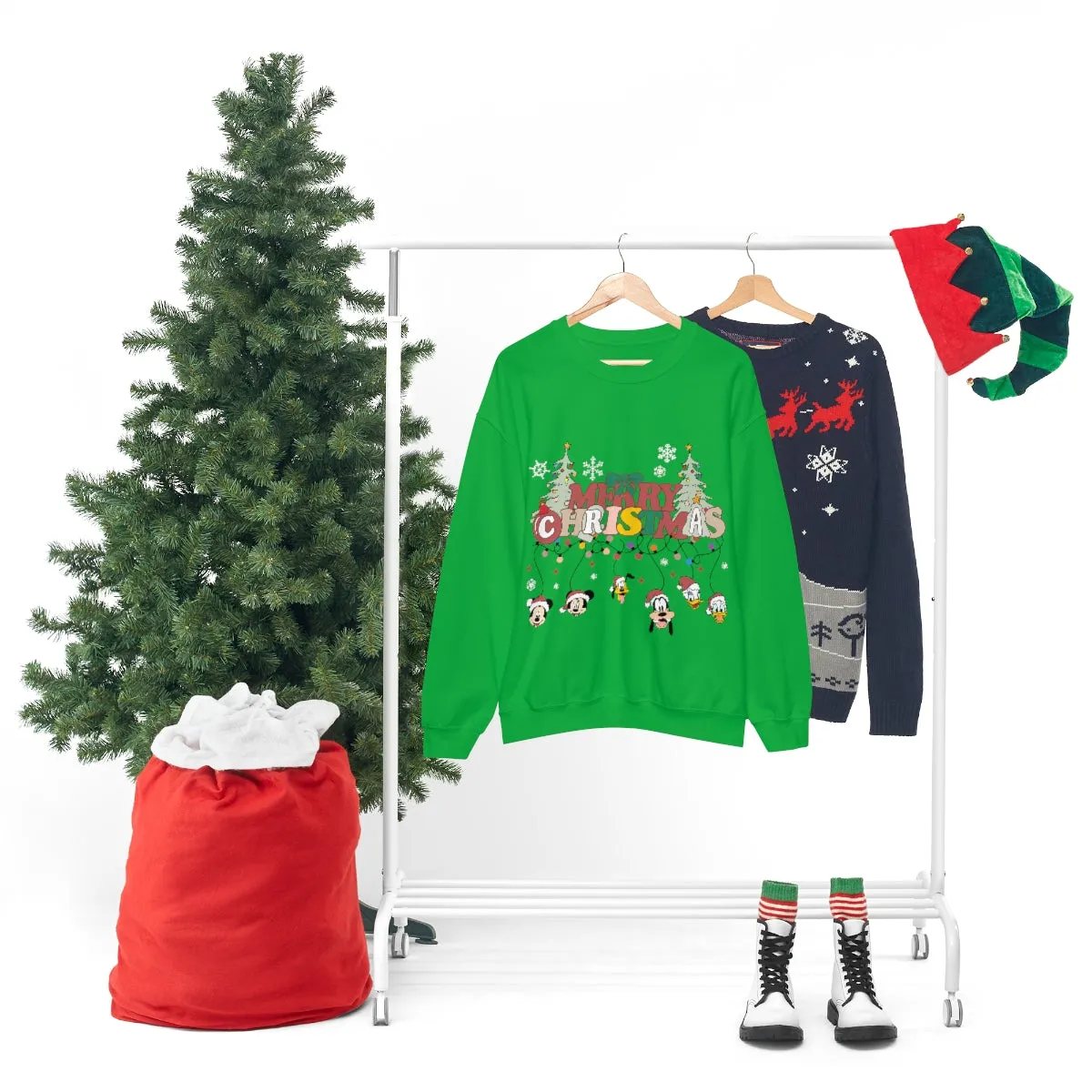 Mickey Merry Christmas Unisex Heavy Blend™ Crewneck Sweatshirt