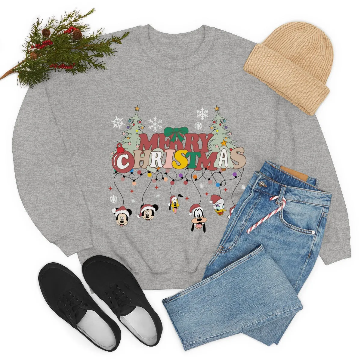 Mickey Merry Christmas Unisex Heavy Blend™ Crewneck Sweatshirt