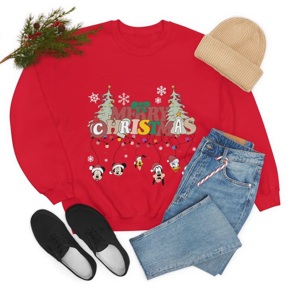 Mickey Merry Christmas Unisex Heavy Blend™ Crewneck Sweatshirt