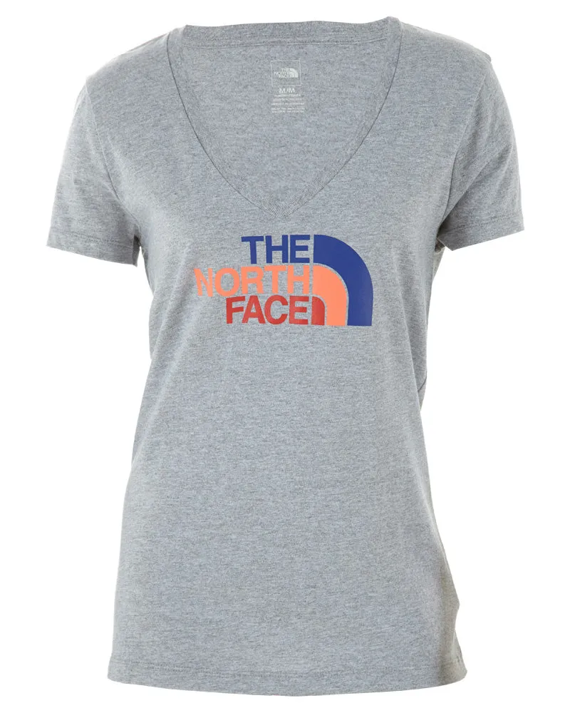 North Face S/s Half Dome V-neck Tee Womens Style : A8u7