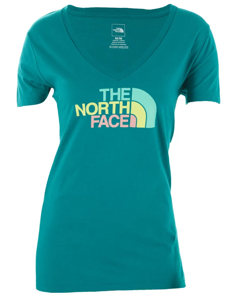 North Face S/s Half Dome V-neck Tee Womens Style : A8u7