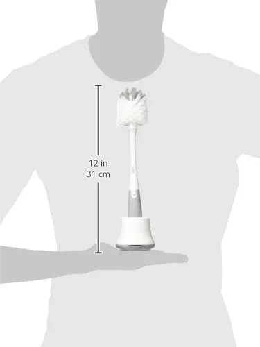 OXO Tot Bottle Brush with Detail Cleaner & Stand - Gray