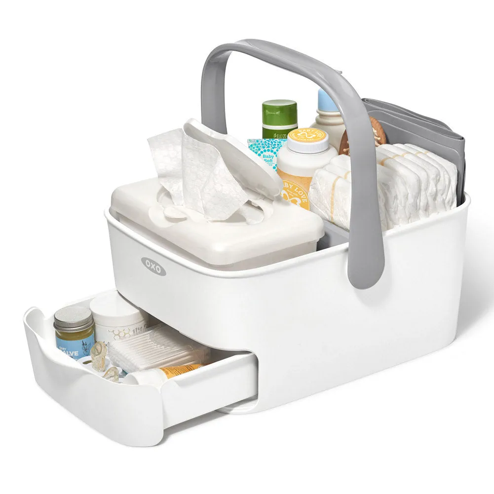 OXO Tot Diaper Caddy with Changing Mat - Grey