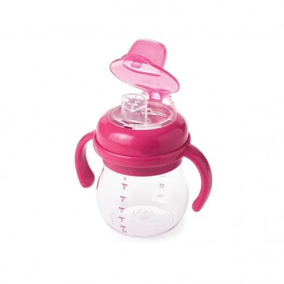 OXO Tot Grow Soft Spout Cup With Removable Handles 6oz/150ml 4m  - Pink