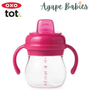 OXO Tot Grow Soft Spout Cup With Removable Handles 6oz/150ml 4m  - Pink