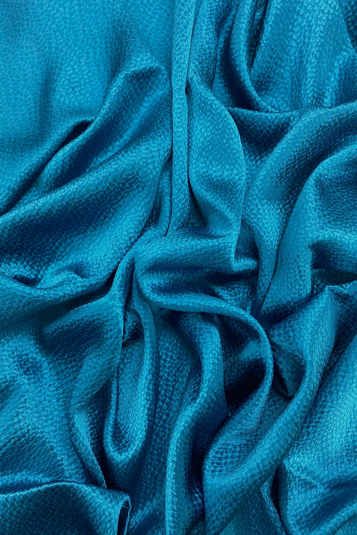 Peacock Hammered Silk Satin