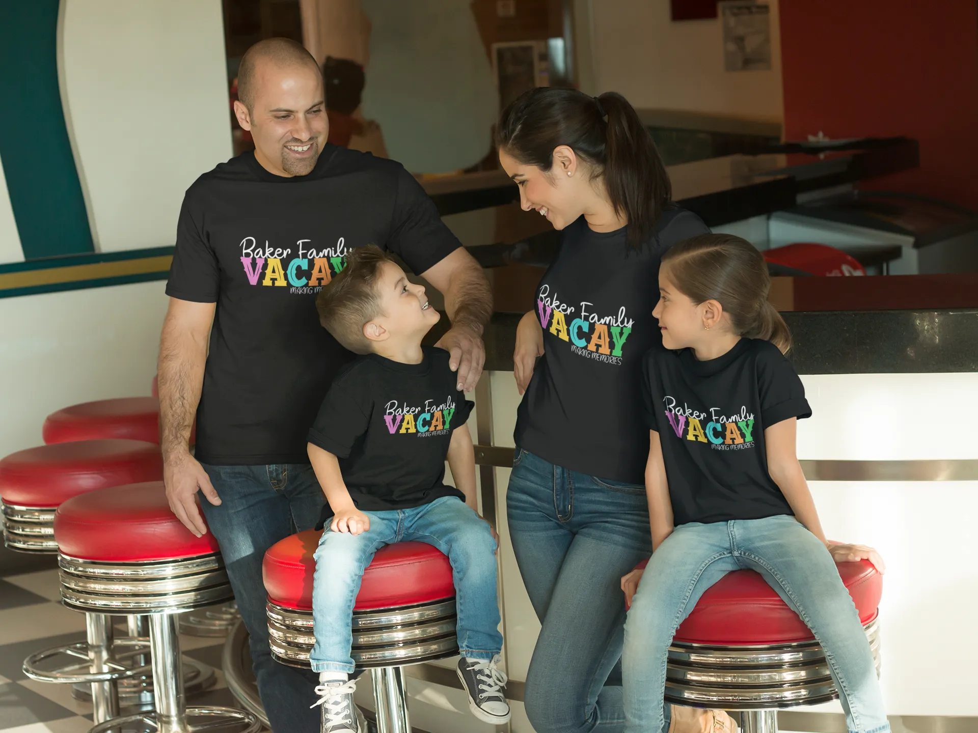 Personalised Family Vacay Holiday T-shirt