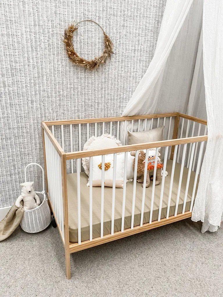 Pop Ya Tot - Cotton Muslin Bassinet Sheet - Sand Dune