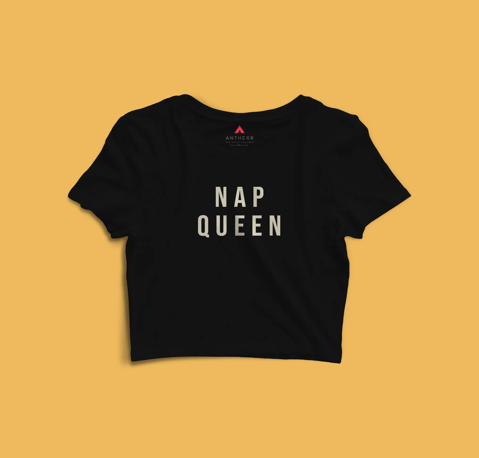 "NAP" - QUEEN HALF-SLEEVE CROP TOP'S