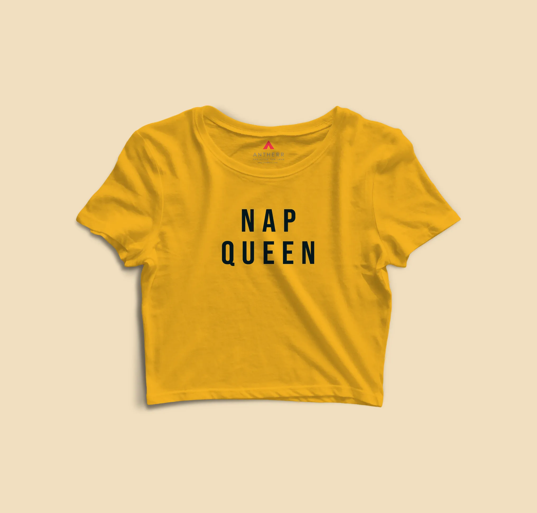 "NAP" - QUEEN HALF-SLEEVE CROP TOP'S