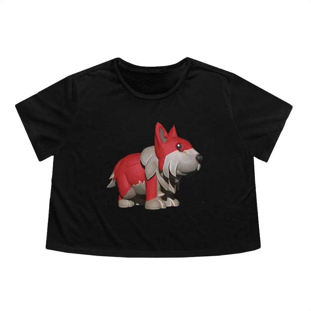 Red Dog Women's Flowy Cropped Tee