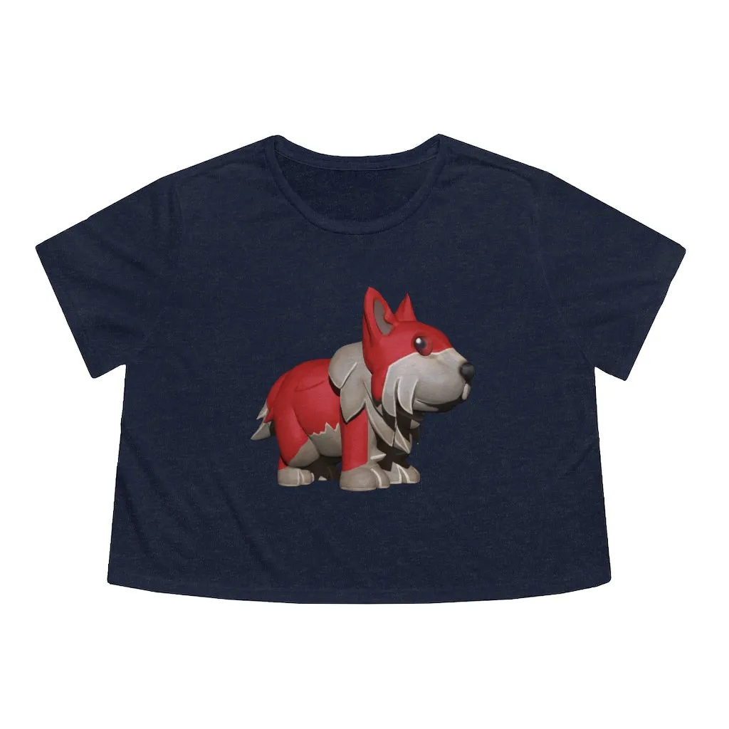 Red Dog Women's Flowy Cropped Tee