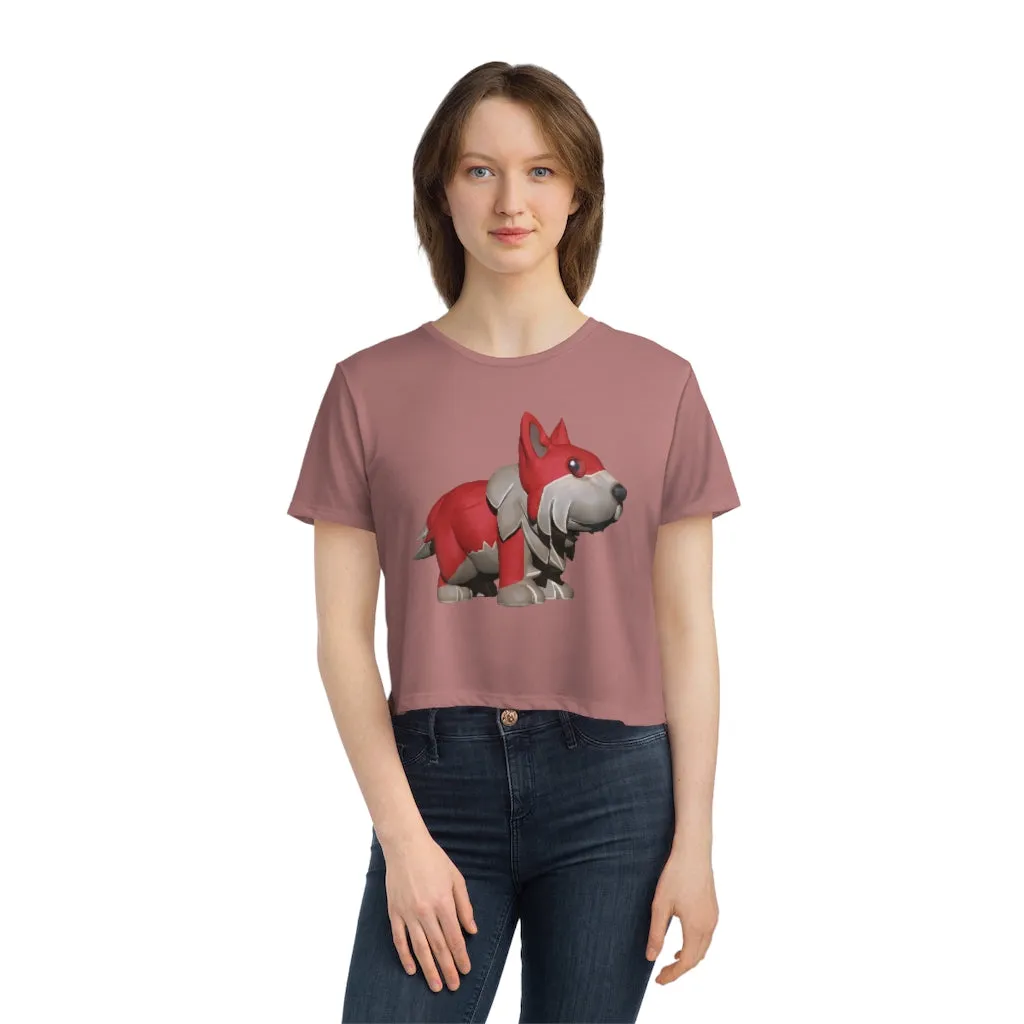 Red Dog Women's Flowy Cropped Tee