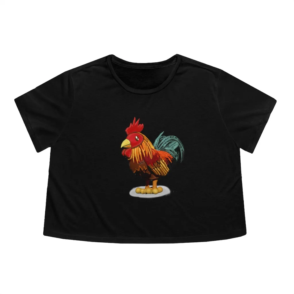 Rooster Women's Flowy Cropped Tee