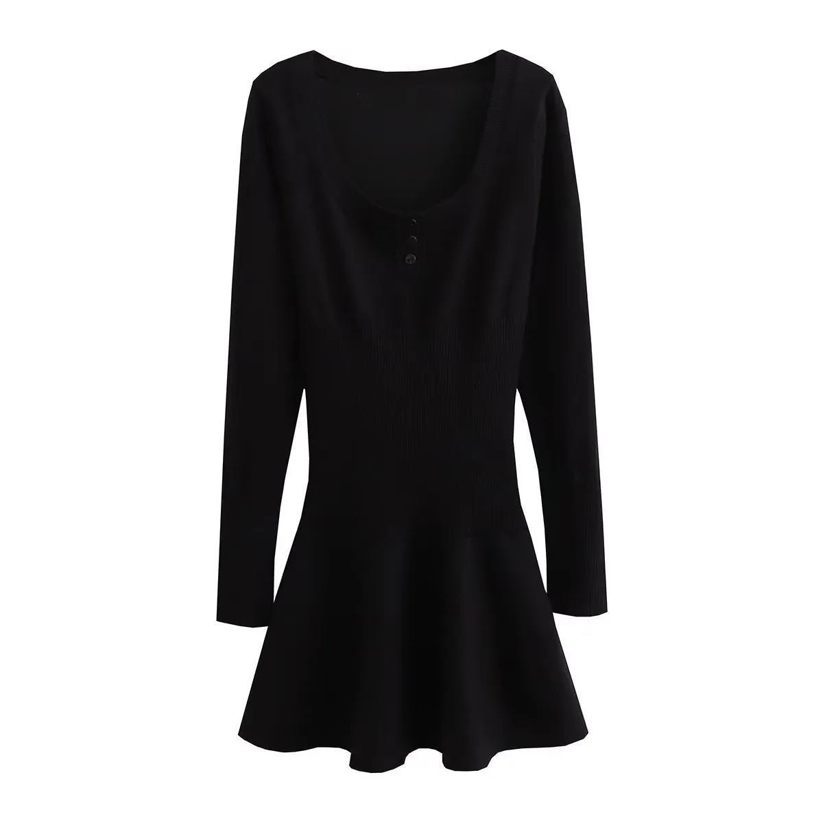 Round Neck Slim-fit Long-sleeved Sweater Long Sleeve Pettiskirt