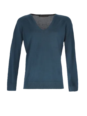 silk-cashmere v-neck sweater