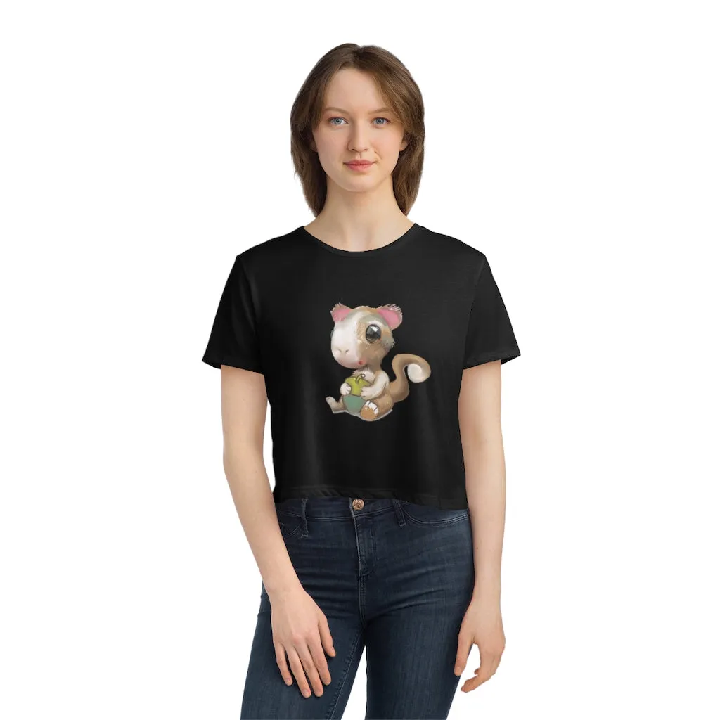 Squirrel Women's Flowy Cropped Tee