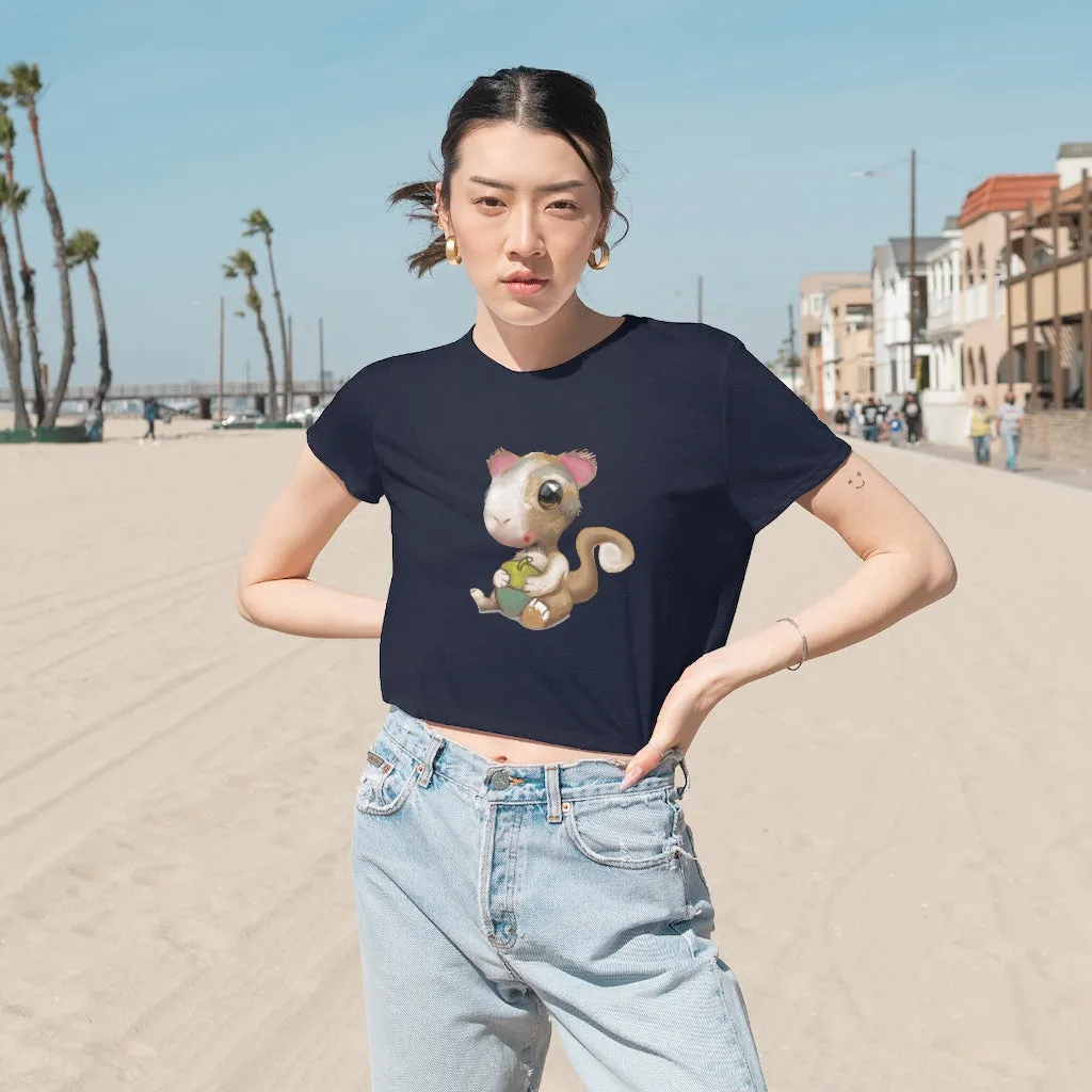 Squirrel Women's Flowy Cropped Tee