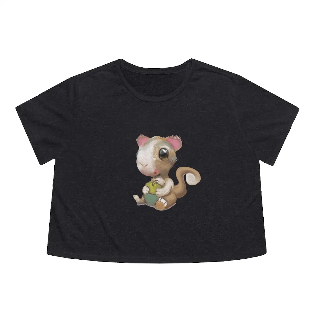 Squirrel Women's Flowy Cropped Tee