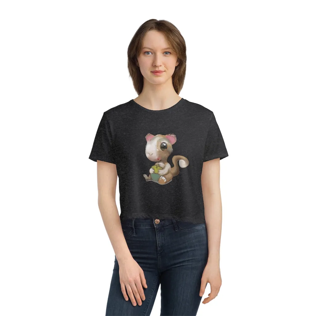 Squirrel Women's Flowy Cropped Tee