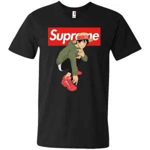 Supreme One Piece Y3 T-shirt Men V-Neck T-Shirt