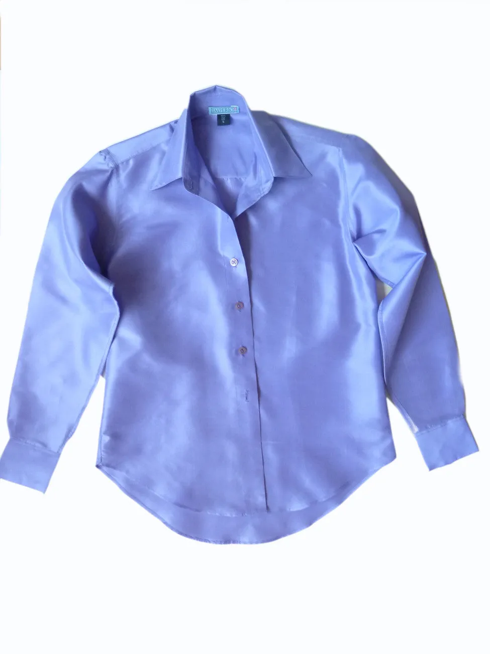 Thai Silk Button Down Shirt Lavender