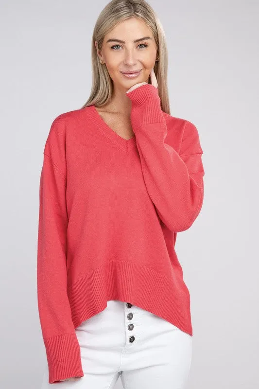 V Neck Soft Sweater