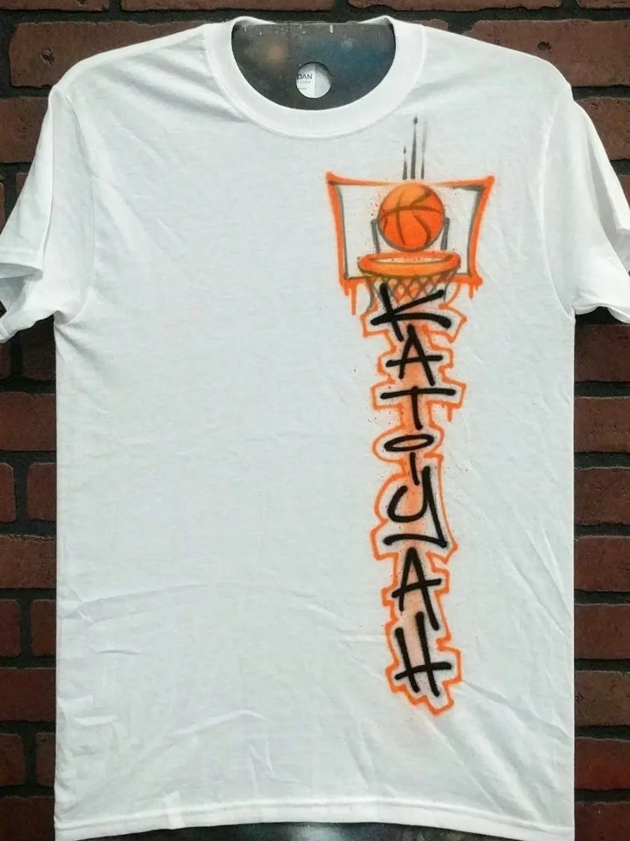 Vertical Basketball T shirt Design